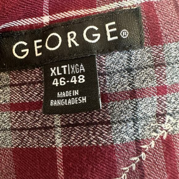 Mickey Mouse Flannel Plaid Shirt Shacket XL Red Oversize Unique Upcycled Disney - Picture 5 of 6